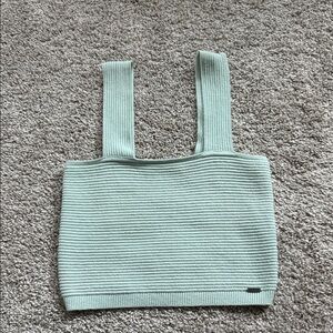 Hollister Ribbed Mint Green Crop Top